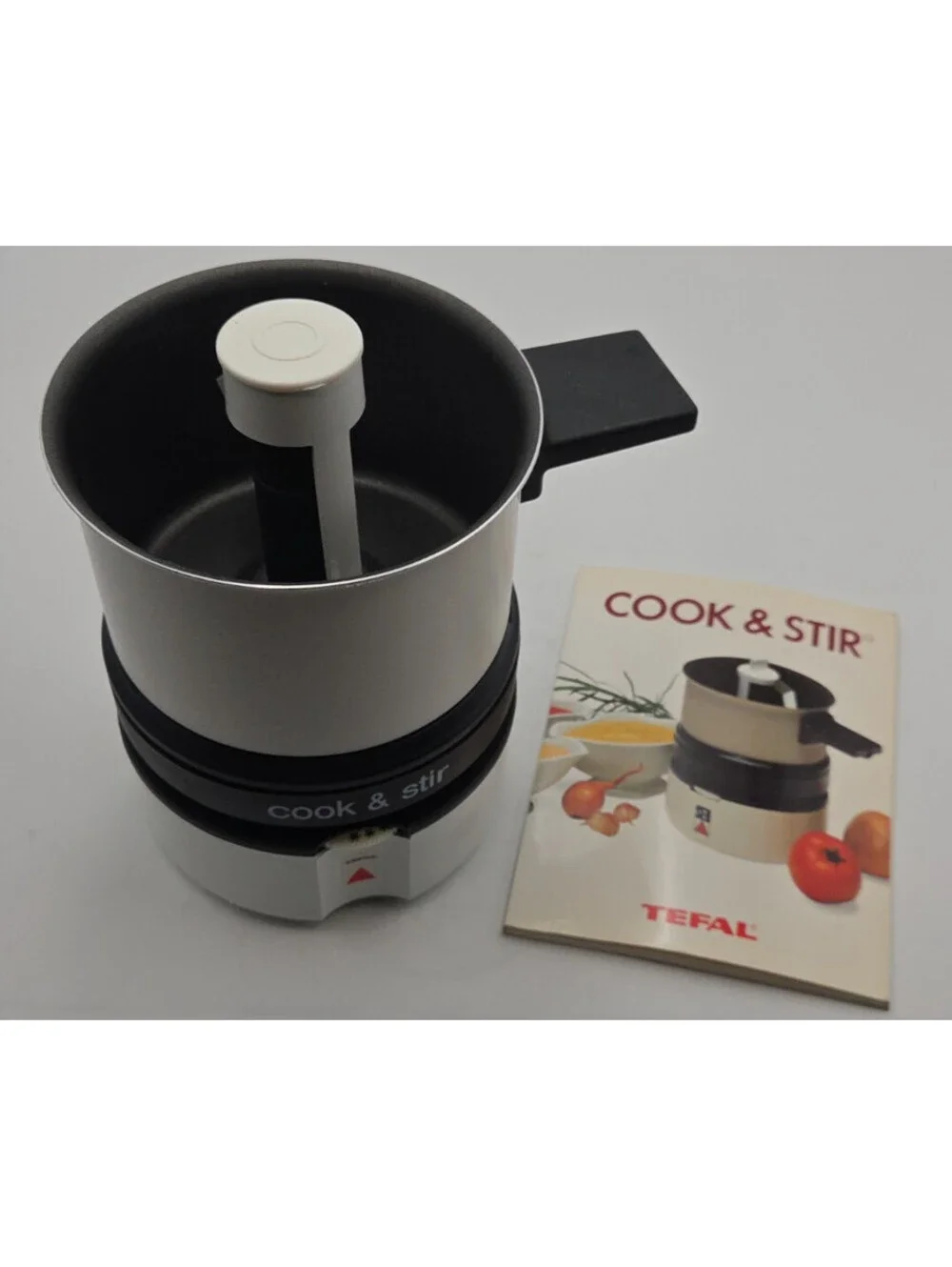 Vintage Tefal Cook & Stir 1L Electric Self-Stirring Saucepan w/ Manual